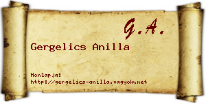 Gergelics Anilla névjegykártya